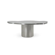 The Jamie Coffee Table in Brushed Stainless Steel, featuring sleek modern design and durable construction.